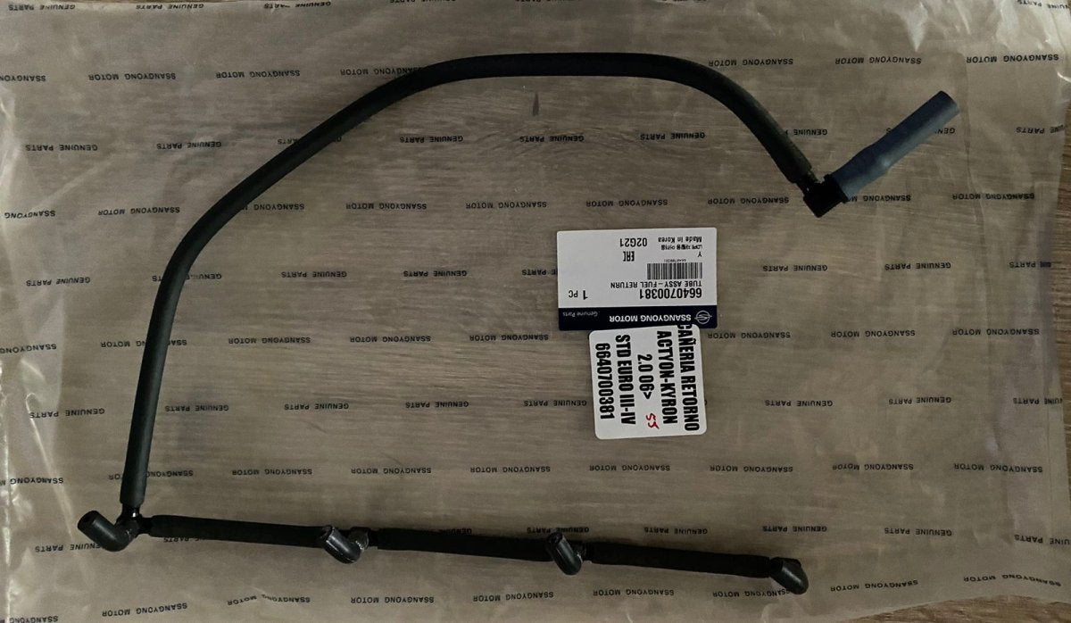 Cañeria Retorno de Inyeccion Ssangyong euro 3 - 4 - COMERCIAL CPR SPA - SSANGYONG - 6640700381